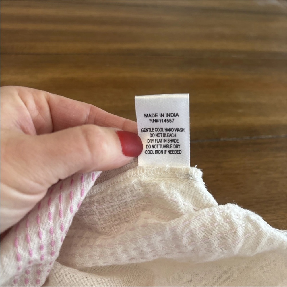 THML Anthropologie Boho Tank Top Embroidered Sz L Tassel Halter Gauze Sleeveless - Picture 13 of 14